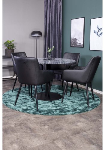 VENTURE DESIGN Indra-teppe - grnn viskose og bomull (200)