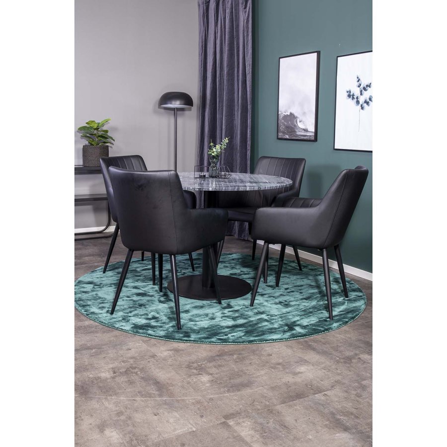 VENTURE DESIGN Indra-teppe - grnn viskose og bomull (200)