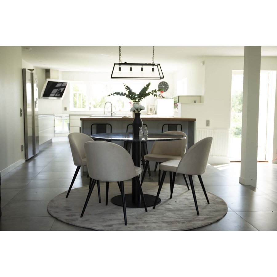 VENTURE DESIGN Indra-teppe - beige viskose og bomull (200)