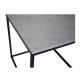VENTURE DESIGN Estelle Beistelltisch - wei&szlig;er Marmor und schwarzes Metall (50x50)