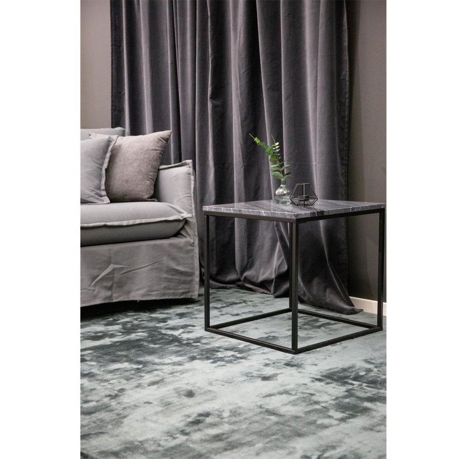 VENTURE DESIGN Estelle sidebord - gr marmor og metal (50x50)