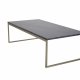 VENTURE DESIGN Estelle sofabord - sort marmor og messing metal (120x60)