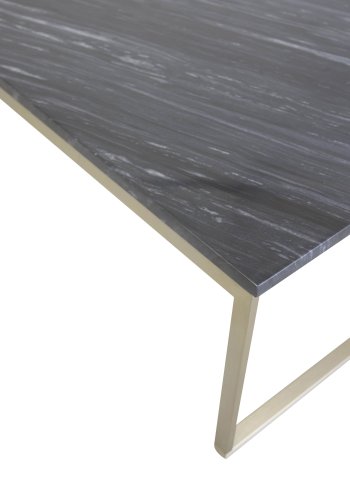 VENTURE DESIGN Estelle sofabord - sort marmor og messing metal (120x60)
