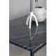 VENTURE DESIGN Estelle Couchtisch, rechteckig &ndash; schwarzer Marmor und schwarzes Metall (120x60)