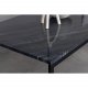 VENTURE DESIGN Estelle Couchtisch, rechteckig &ndash; schwarzer Marmor und schwarzes Metall (120x60)
