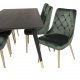 VENTURE DESIGN Velvet Deluxe spisebordsstol, m. armln - grn velour og metal
