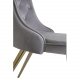 VENTURE DESIGN Velvet Deluxe spisestuestol med armlener - lys gr velur og messingmetall