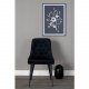 VENTURE DESIGN Velvet Deluxe spisestuestol - svart polyester og sort metall