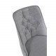 VENTURE DESIGN Velvet Deluxe spisestuestol - lys gr polyester og sort metall
