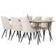 VENTURE DESIGN Velvet Deluxe spisebordsstol - beige velur og sort metall