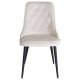 VENTURE DESIGN Velvet Deluxe spisebordsstol - beige velur og sort metall