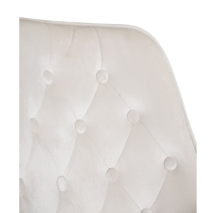 VENTURE DESIGN Velvet Deluxe spisebordsstol - beige velur og sort metall