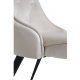 VENTURE DESIGN Velvet Deluxe spisebordsstol - beige velur og sort metall