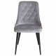 VENTURE DESIGN Velvet Deluxe spisestuestol med armlener - lys gr velur og sort metall