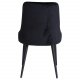 VENTURE DESIGN Velvet Deluxe spisebordsstol, med armlener - sort velour og sort metall