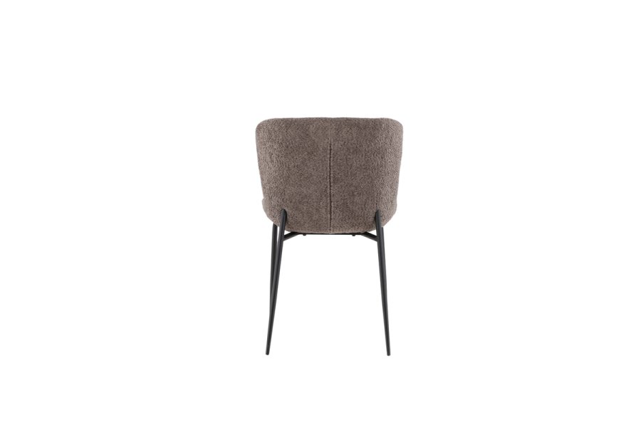 VENTURE DESIGN Modesto spisebordsstol - mrkegr bouclé og sort stl