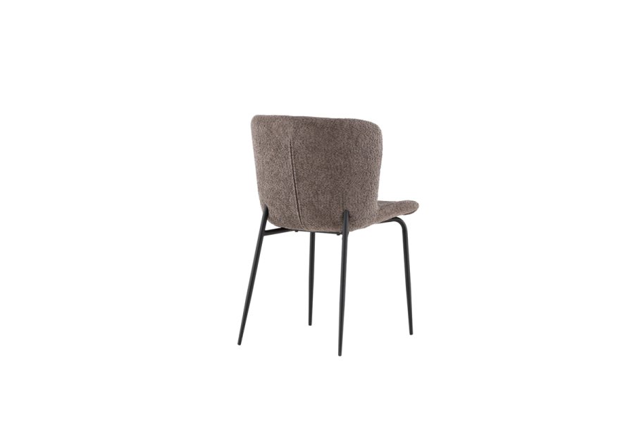VENTURE DESIGN Modesto spisebordsstol - mrkegr bouclé og sort stl