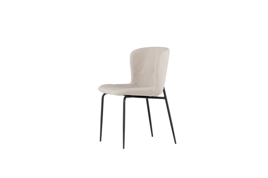 VENTURE DESIGN Modesto spisebordsstol - beige bouclé og sort stl