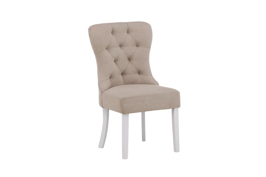 VENTURE DESIGN Vista spisestuestol - beige lin og hvit eik