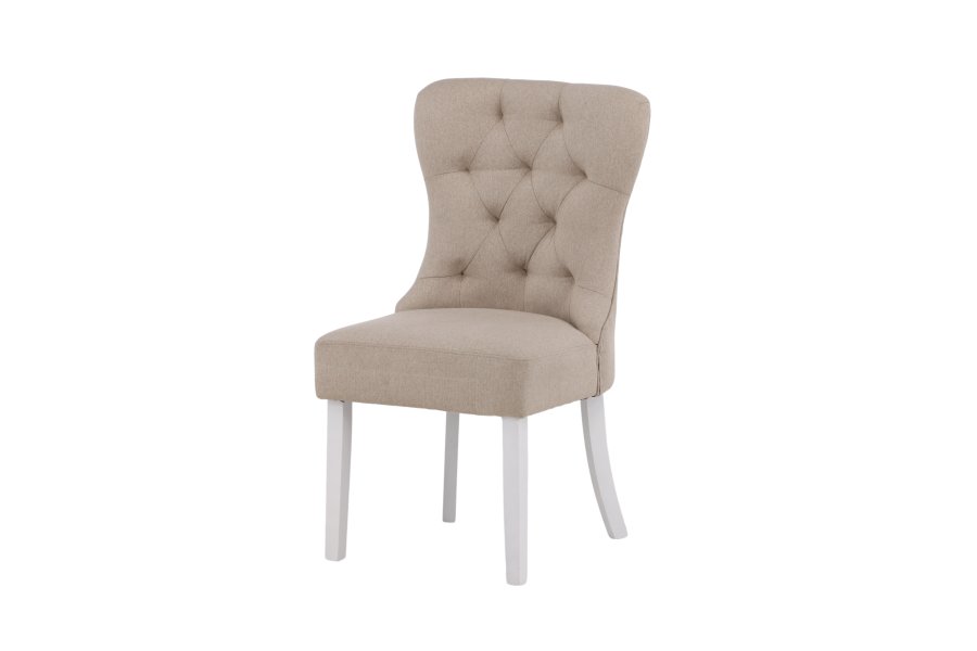 VENTURE DESIGN Vista spisestuestol - beige lin og hvit eik