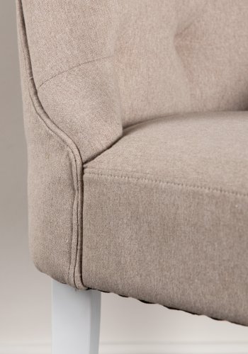 VENTURE DESIGN Vista spisestuestol - beige lin og hvit eik