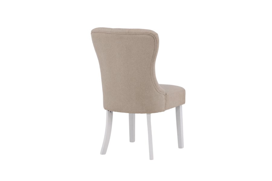 VENTURE DESIGN Vista spisestuestol - beige lin og hvit eik