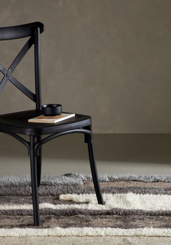 VENTURE DESIGN Crosett spisebordstol - matt sort plast