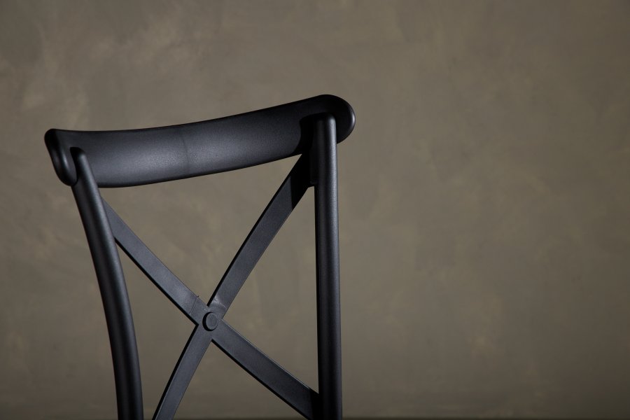 VENTURE DESIGN Crosett spisebordstol - matt sort plast