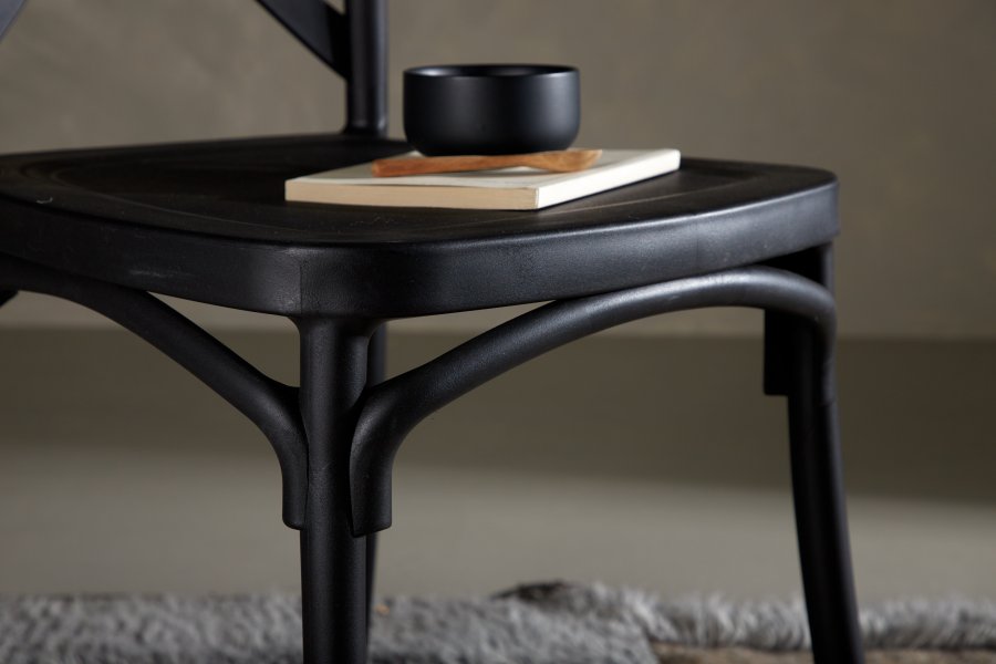 VENTURE DESIGN Crosett spisebordstol - matt sort plast