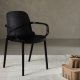 VENTURE DESIGN Baltimore spisebordstol, m. armlener - sort plast