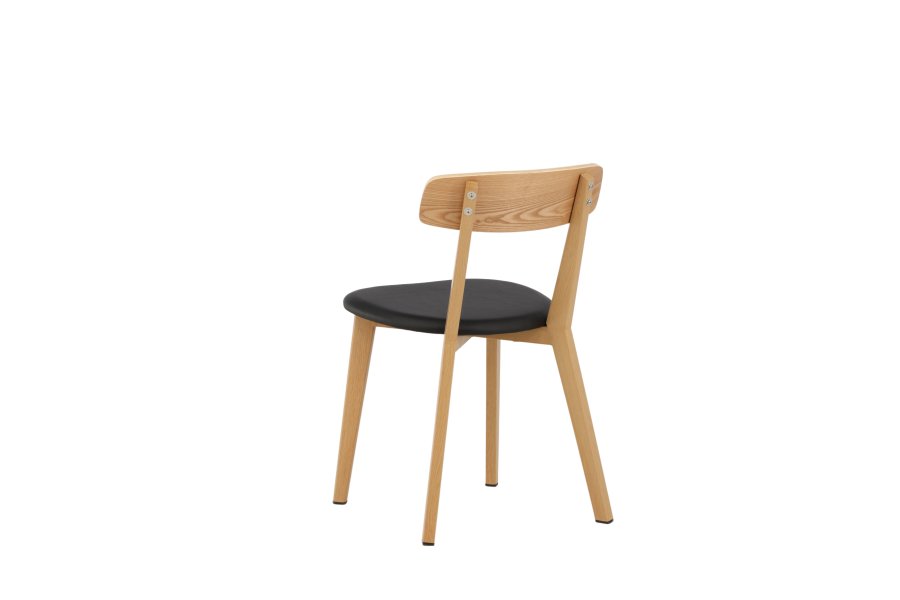 VENTURE DESIGN Sanjos spisebordsstol - sort PU og naturstl