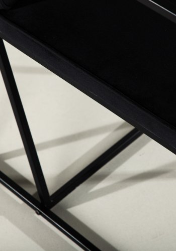 VENTURE DESIGN Richmond spisebordsstol, med armlener - svart flyel og sort stl