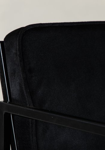VENTURE DESIGN Richmond spisebordsstol, med armlener - svart flyel og sort stl