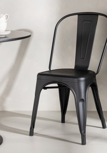 VENTURE DESIGN Tempe spisestuestol - matt sort stl