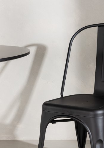 VENTURE DESIGN Tempe spisestuestol - matt sort stl