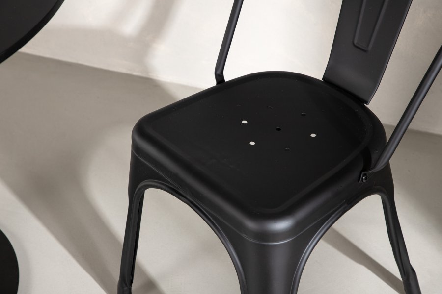 VENTURE DESIGN Tempe spisestuestol - matt sort stl