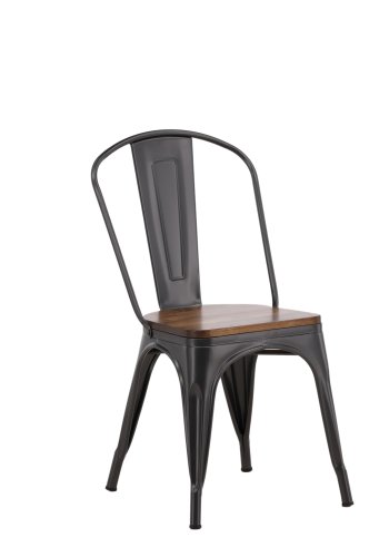 VENTURE DESIGN Tempe spisestuestol - mrkebrun MDF og mrkegrtt stl