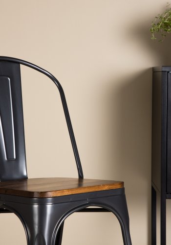 VENTURE DESIGN Tempe spisestuestol - mrkebrun MDF og mrkegrtt stl