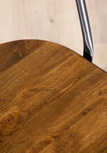 VENTURE DESIGN Tempe spisestuestol - mrkebrun MDF og mrkegrtt stl