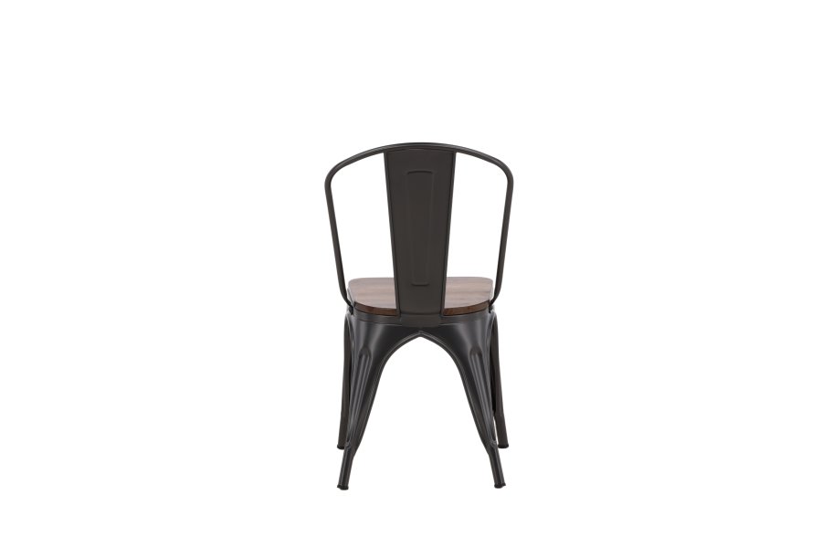 VENTURE DESIGN Tempe spisestuestol - mrkebrun MDF og mrkegrtt stl