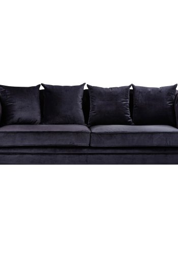 VENTURE DESIGN Velvet 3-seters sofa - sort velur og tre