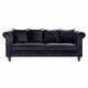 VENTURE DESIGN Velvet 3-seters sofa - sort velur og tre