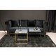 VENTURE DESIGN Velvet 3-seters sofa - sort velur og tre