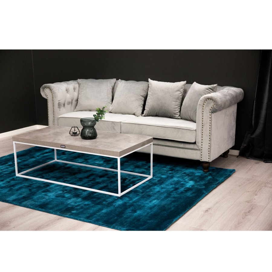 VENTURE DESIGN Velvet 3-seters sofa - lys gr velur og tre