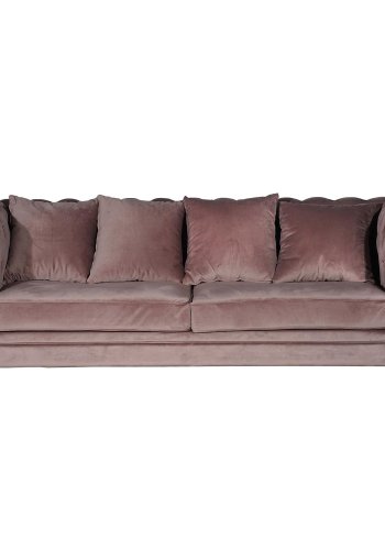 VENTURE DESIGN Velvet 3-seters sofa - rosa velur og tre