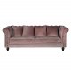 VENTURE DESIGN Velvet 3-seters sofa - rosa velur og tre