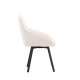 VENTURE DESIGN Rosie spisebordstol, m. armlener - beige stoff og sort stl