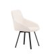 VENTURE DESIGN Rosie spisebordstol, m. armlener - beige stoff og sort stl