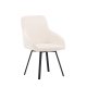 VENTURE DESIGN Rosie spisebordstol, m. armlener - beige stoff og sort stl