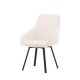 VENTURE DESIGN Rosie spisebordstol, m. armlener - beige stoff og sort stl